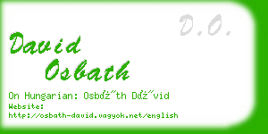 david osbath business card